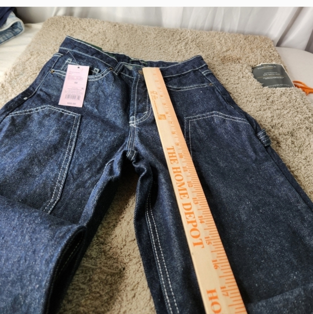 Women's High-Rise EasyRigid Straight Jeans - Wild Fable Blue Raw Wash Size 00/32 - Picture 6 of 13